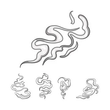 Smoke and steam forms creating vapor elements design Stock Illustration