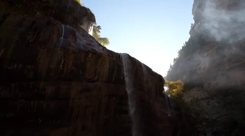 Smoke and waterfall Video stock 59571386