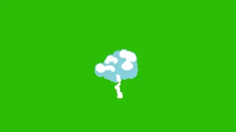 Smoke animation on green screen Stock Footage 330679966