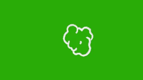 Smoke animation on green screen Stock Footage 330762785