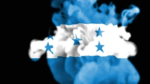 Smoke Animation of Honduras Video stock 237527156