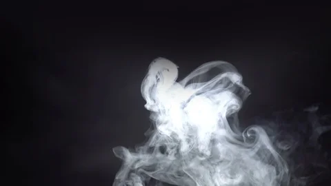 Smoke animation isolated dark background Stock Footage 108257947
