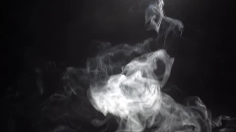 Smoke animation isolated dark background Stock Footage 108258060