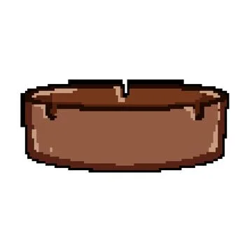 Smoke ashtray pixel art vector illustration Stock Illustration