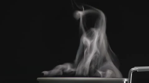 Smoke background. Abstract smoke cloud on black background. Video stock 144362082