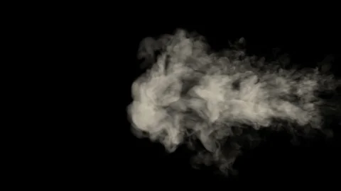 Smoke background animation. ALPHA MATTE. Stock Footage 93466286
