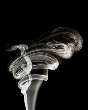 Smoke background on black Stock Photos