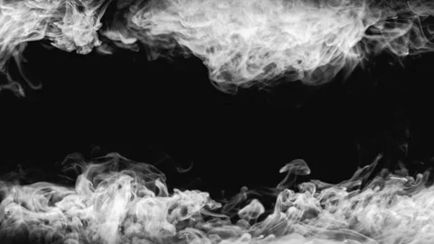 Smoke background dark mystery white steam frame Stock Footage 134906367
