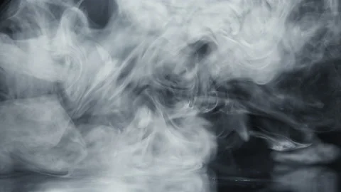 Smoke background vapor cloud white fume on black Stock Footage 205399993