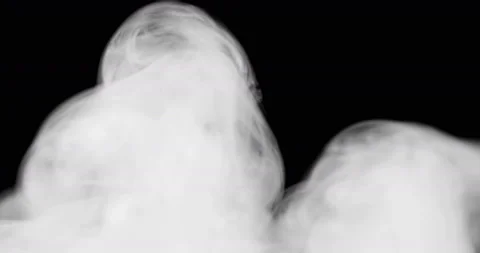 Smoke background. White smoke floating through space against black background Stock Footage 99783060