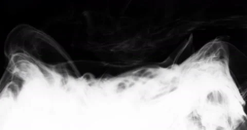 Smoke background. White smoke floating through space against black background Stock Footage 114840814
