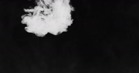 Smoke background. White smoke floating through space against black background Stock Footage 116034534