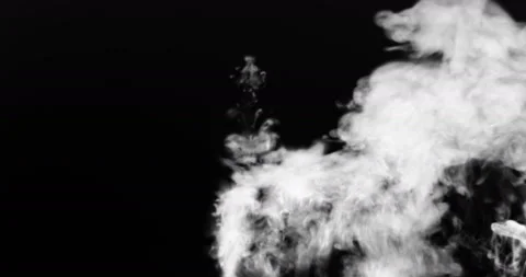 Smoke background. White smoke floating through space against black background Stock Footage 116035755