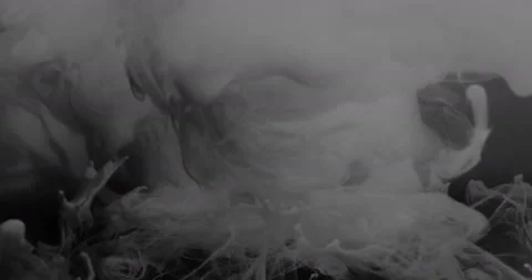 Smoke background. White smoke floating through space against black background Stock Footage 170391655