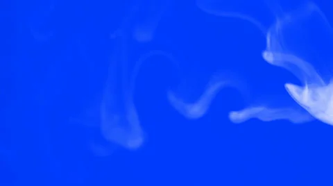 Smoke on backgrounds of chromakey blue Stock Footage 34449375