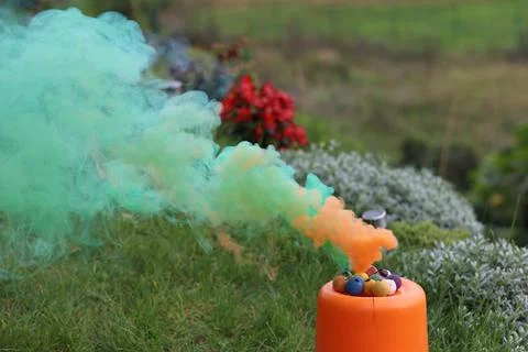 Smoke from the balls Stock Photos