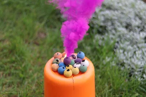 Smoke from the balls Stock-Fotos