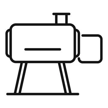 Smoke bbq icon outline vector. Grill smokehouse Illustrazione stock