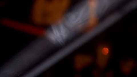 Smoke in the beam close-up 스톡 동영상 126396979