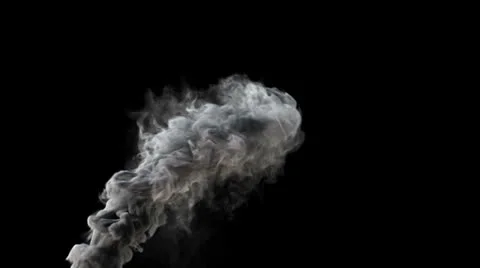 Smoke billowing over a black background. Stock Footage