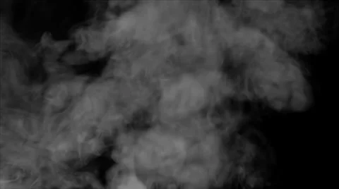 Smoke on black background, alpha channel Stock Footage 33863837