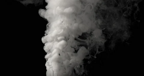 Smoke on black background (with alpha channel), slow motion Stock Footage 96587251