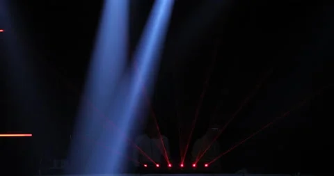 Smoke on black background in blue light Stock Footage 217637671