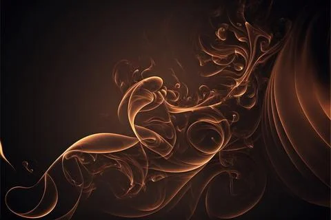 Smoke with black background, cloud, Made by AI,Artificial intelligence Stock Illustration