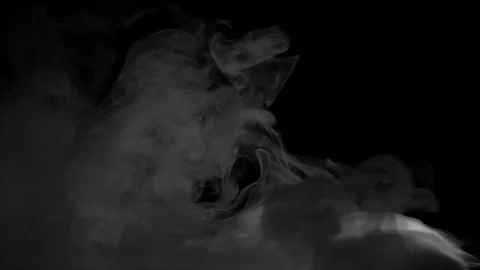 Smoke on black background Stock Footage 76043700