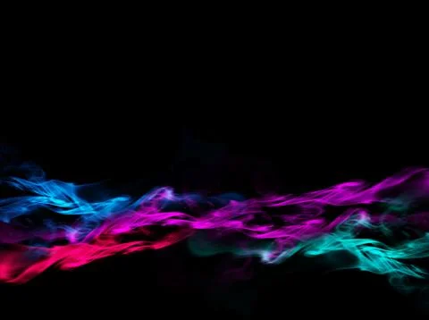 Smoke on black background Stock Photos