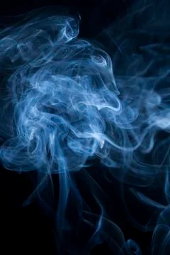 Smoke on the black background Stock Photos