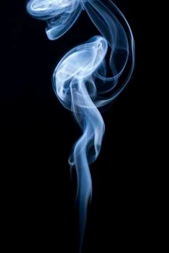 Smoke on the black background Stock Photos