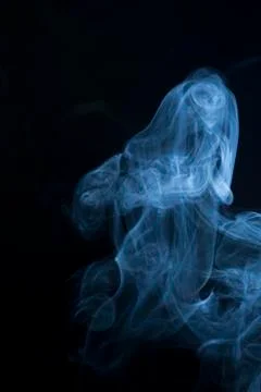 Smoke on the black background Stock Photos