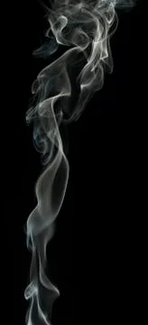 Smoke on black background. Stock Photos