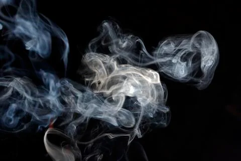 Smoke on black background 스톡 사진
