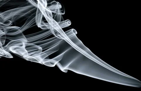 Smoke on black background Stock Photos