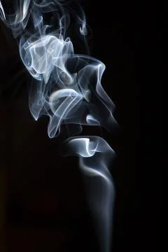 Smoke on black background Foto stock