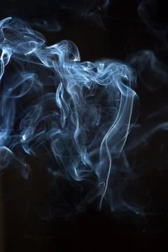 Smoke on black background Stock Photos