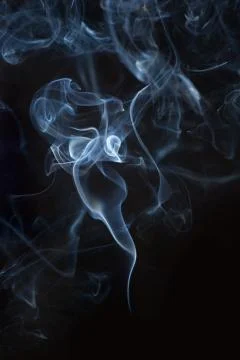 Smoke on black background Stock Photos