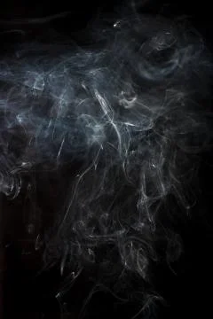 Smoke on black background Stock Photos