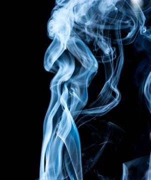 Smoke on black background Stock Photos