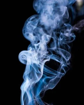 Smoke on black background Stock Photos