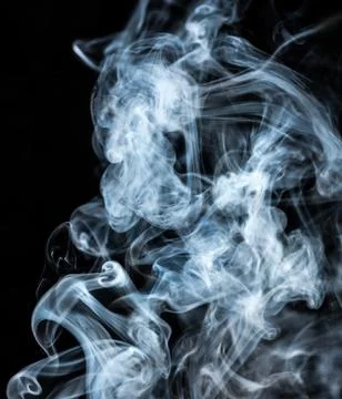 Smoke on black background Stock Photos