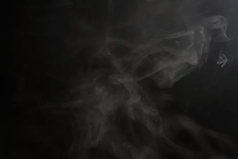Smoke on black background Stock Photos
