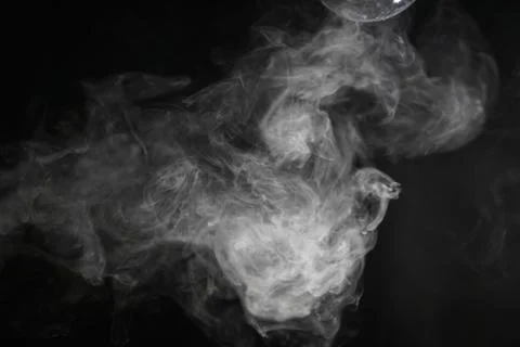 Smoke on black background Stock Photos