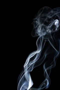 Smoke on black background 스톡 사진