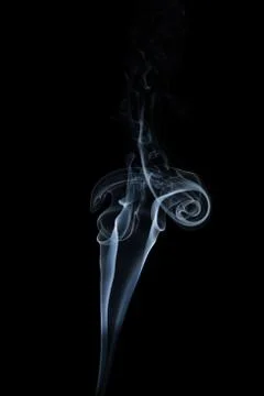 Smoke on black background Stock Photos