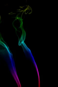 Smoke on black background Foto stock
