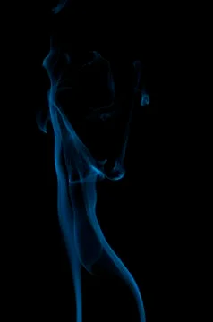 Smoke on black background Stockfoto's