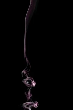 Smoke on black background Stockfoto's